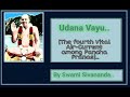 The Udana Vayu (the fourth Vital Air -current among the pancha pranas)..