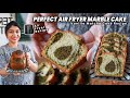 Perfect Air Fryer Marble Cake Recipe | एयर फ्रायर में रूई जैसा नरम केक Soft Vanilla Matcha Cake