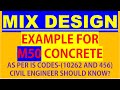 CONCRETE MIX DESIGN M50 EXAMPLE AS PER IS CODE FOR CIVIL ENGINEERS