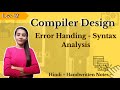 Error Handling in Compiler Design