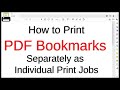 How to Print PDF Bookmarks Separately as Individual Print Jobs | Stapling | Print Finishing
