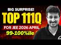 Top 111Q for JEE 2026 April 🔥 | 99-100%ile in Physics | Selected Ques of Jan Attempt | Eduniti