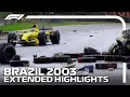 Wet Weather Mayhem In Interlagos! | 2003 Brazilian Grand Prix | Extended Highlights
