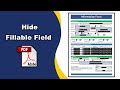 How to hide a fillable field in PDF (Prepare Form) using Adobe Acrobat Pro DC
