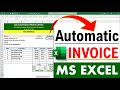 Fully 🔥 Automatic Invoice in Excel | Create Invoice Bill in Excel | Microsoft Excel