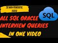 All Interview oracle SQL Queries in One Video Part-1|All Interview SQL Queries