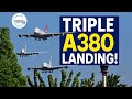 Very Rare | Triple A380 Landing at Heathrow Back-to-Back!