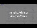 Insight Advisor Analysis Types - Walkthrough