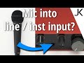 What happens when you plug a mic into a line or instrument input?