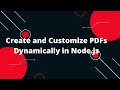 ✨ Generate PDFs Dynamically in Node.js with PDF-Lib 📄 Full Tutorial!