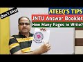 JNTU Answer Booklet | How Many Pages to Write?