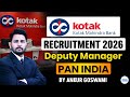 Kotak Mahindra Bank Deputy Manager Recruitment 2026 | Complete Guide | By Ankur Goswami