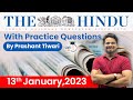 13th January 2023 | The Hindu Newspaper Analysis by Prashant Tiwari | UPSC Current Affairs 2023