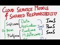 CCSP | Cloud Service Models | IaaS, PaaS, SaaS | Cloud Shared Responsibility Model  | Cloud Security