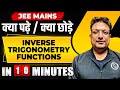 Complete INVERSE TRIGONOMETRIC FUNCTIONS in just 10 MINUTES