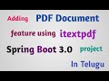 Spring Boot Tutorial project part-3 | Send mail with Pdf Document attachment | Thiru Academy