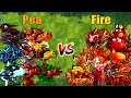 PVZ 1 Fusion 3.2 Challenge!! Team Pea VS Team Fire VS 300 Zombie Random - Who Will Win?