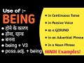 All Use of being in Spoken English | Being in Detail with Examples | English Speaking Practice
