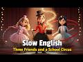 Three Friends and a School Circus | Easy English Listening Practice (A2 Level)