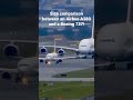 Size comparison between an Airbus A380 and a Boeing 737!