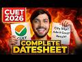 CUET UG 2026 Biggest Update🚨 Date Sheet, City Slip \u0026 Admit Card Kab Aayega? CUET 2026 UPDATE #cuet