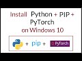How to install Python 3.9, Pip, PyTorch on Windows 10