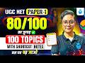 UGC NET Paper 1 Top 100 Topics | How to Score 80/100 in UGC NET Paper 1? Aditi Mam