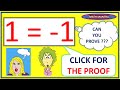 Can You Prove 1 =  -1 !!! Click For The PROOF 1 = -1 !!! Math Mantra Video !!!