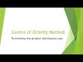 Centre of Gravity Method || Facility Location || Minimize the transportation cost || Plot