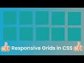 Responsive grid in css || css grid || responsive