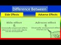 Difference Between Side Effects and Adverse Effects