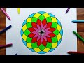 Quick \u0026 Easy Geometrical Design In Circle Drawing || How to Draw Geometric Rangoli Design in Circle