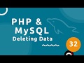 PHP Tutorial (\u0026 MySQL) #32 - Deleting a Record