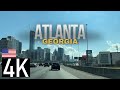 Road Tour Drive Into Atlanta, GA in 4K - View of 1072 West Peachtree Tower - Atlanta Skyline