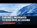 Farewell Messages to Boss Who is Leaving | Goodbye Texts