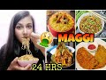 I Only ate MAGGI For 24 HOURS Challenge | Food Challenge.