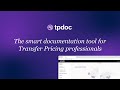 TPdoc : The smart documentation tool for Transfer Pricing professionals