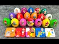 Flying Pinkfong Rainbow Eggs CLAY, Cocomelon Square Box SLIME Coloring! Satisfying ASMR Videos