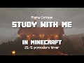 Study with Me in Minecraft | Rainy Cottage | 25/5 Pomodoro Timer [2hr] [4K]