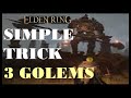 2 Simple Tricks/Tips to KILL 3 GOLEMS at Limgrave Tower Bridge (Beginner/ANY LEVEL) | Elden Ring