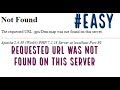 Error The requested url was not found on this server in codeigniter