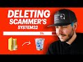 Destroying SYSTEM32 on a Scammer's Computer