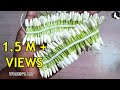 how to string pinnal jadai method | criss cross method of tying flower | WOMEN'S ART