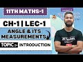 11th Maths-1 | Chapter-1 | Angle \u0026 its Measurements | Lecture 1 | Maharashtra Board |