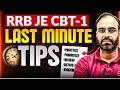 RRB JE 2025 CBT-1 | LAST MINUTE TIPS |  #electrical #sureshsir #rrbje