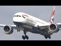 +15 Min Heavy Landings At London Heathrow A380, A340, B777, B747, B787, A330, B757