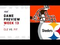Cleveland Browns vs Pittsburgh Steelers Week 13 NFL Game Preview