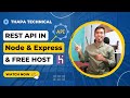 Create API using Node and Express JS  in Hindi \u0026 Host on Heroku for Free