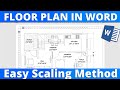 Floor Plan in Microsoft Word using Easy Measurement and Scaling Technique