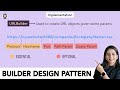 How does Builder Design Pattern solves problems like URL creation?